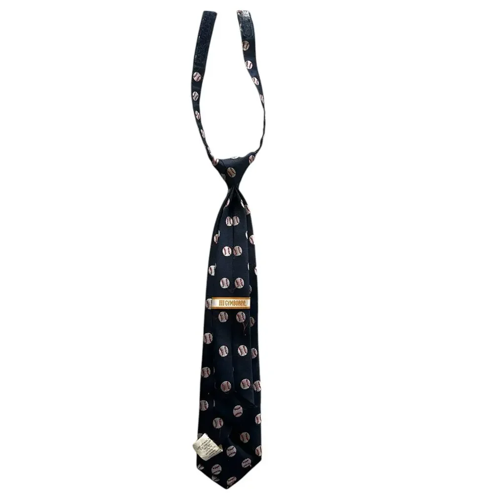 GYMBOREE Tie Size 2t-5t Little Boy Navy Blue Baseball - Picture 4 of 4